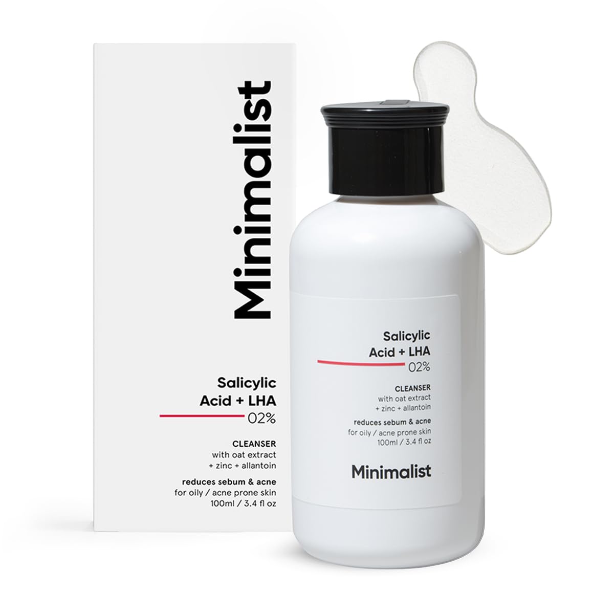 minimalist anti acne salicylic acid 2% face wash for oily & acne prone skin | with lha for pore cleansing, oil control & sebum regulation | sulfate free formula with zinc for gentle exfoliation | cleanser for women & men | 100 ml minimalist anti acne salicylic acid 2% face wash for oily & acne prone skin | with lha for pore cleansing, oil control & sebum regulation | sulfate free formula with zinc for gentle exfoliation | cleanser for women & men | 100 ml